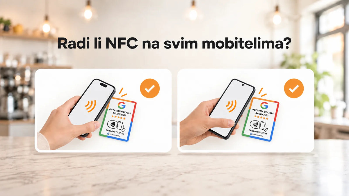 NFC kartica za Google recenzije radi na iPhoneu i Androidu